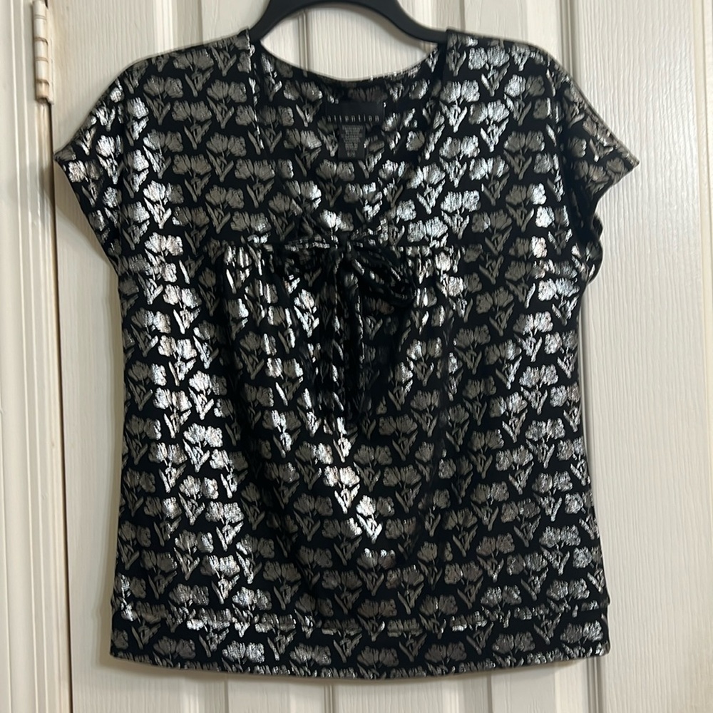 New Attention black & silver Top